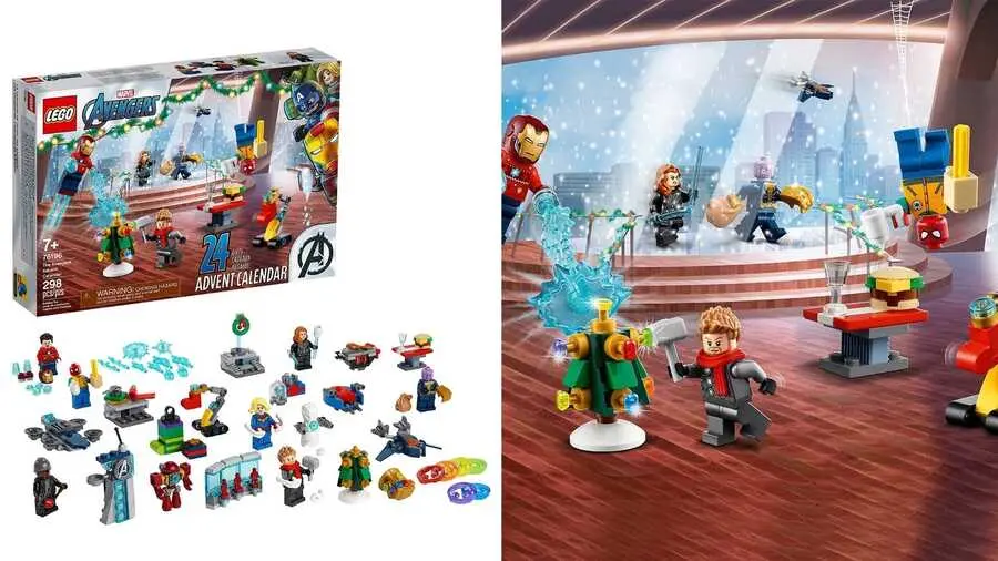Фигурки и аксессуары в адвент-календаре LEGO Avengers