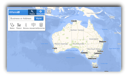 Карты австралийских городов на Whereis