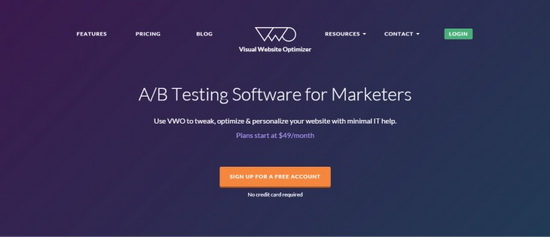 Vwo.com - сервис для A/B тестирования