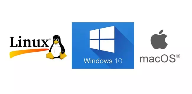 выбор между windows, macos, линукс